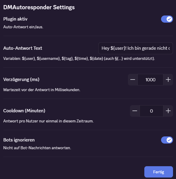 Screenshot AutoReplyBot